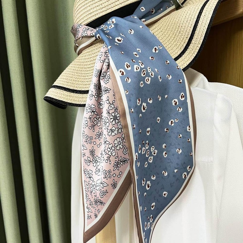 FONYVE Silk Head Scarf for Hair Fashion Headwrap for Women Lightweight Neck Tie - Image 5
